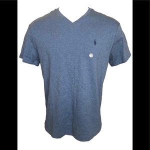 Polo Ralph Lauren Men’s B&T Vneck T-shirt Blue Htr